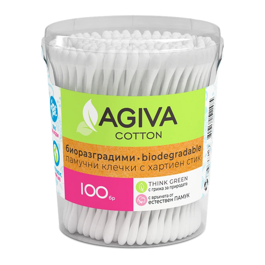 Agiva Биоразградими клечки хартиен стик 100 бр