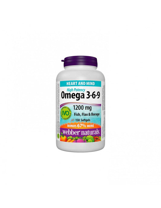 Webber Naturals Омега 3-6-9 1200 мг 150 к