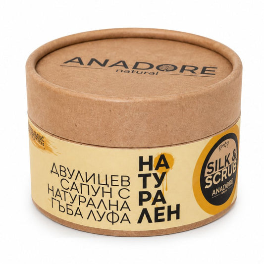 Anadore Natual Двулицев крем бар за тяло с нат. гъба луфа