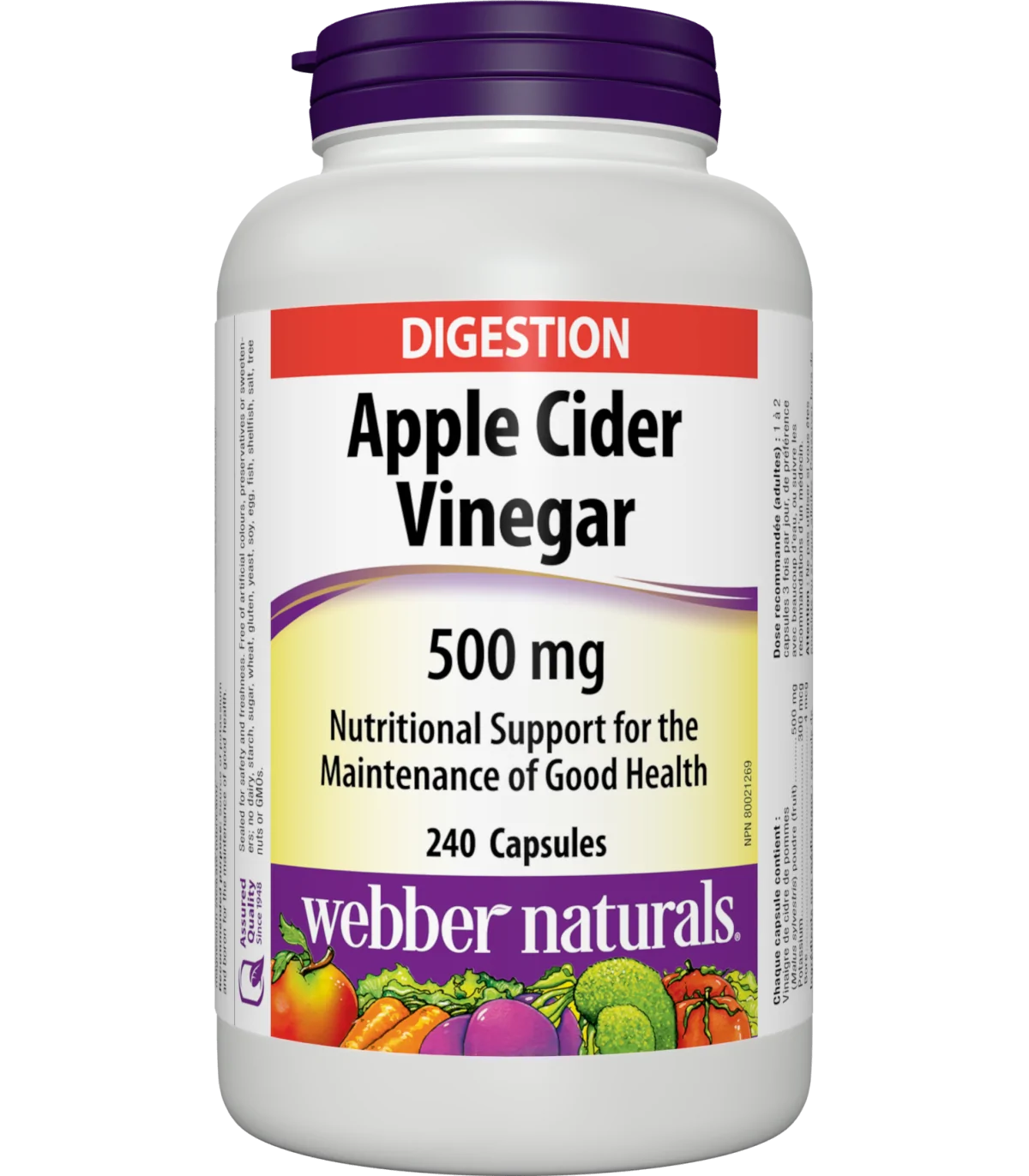 Webber Naturals Ябълков оцет гъми 90 бр
