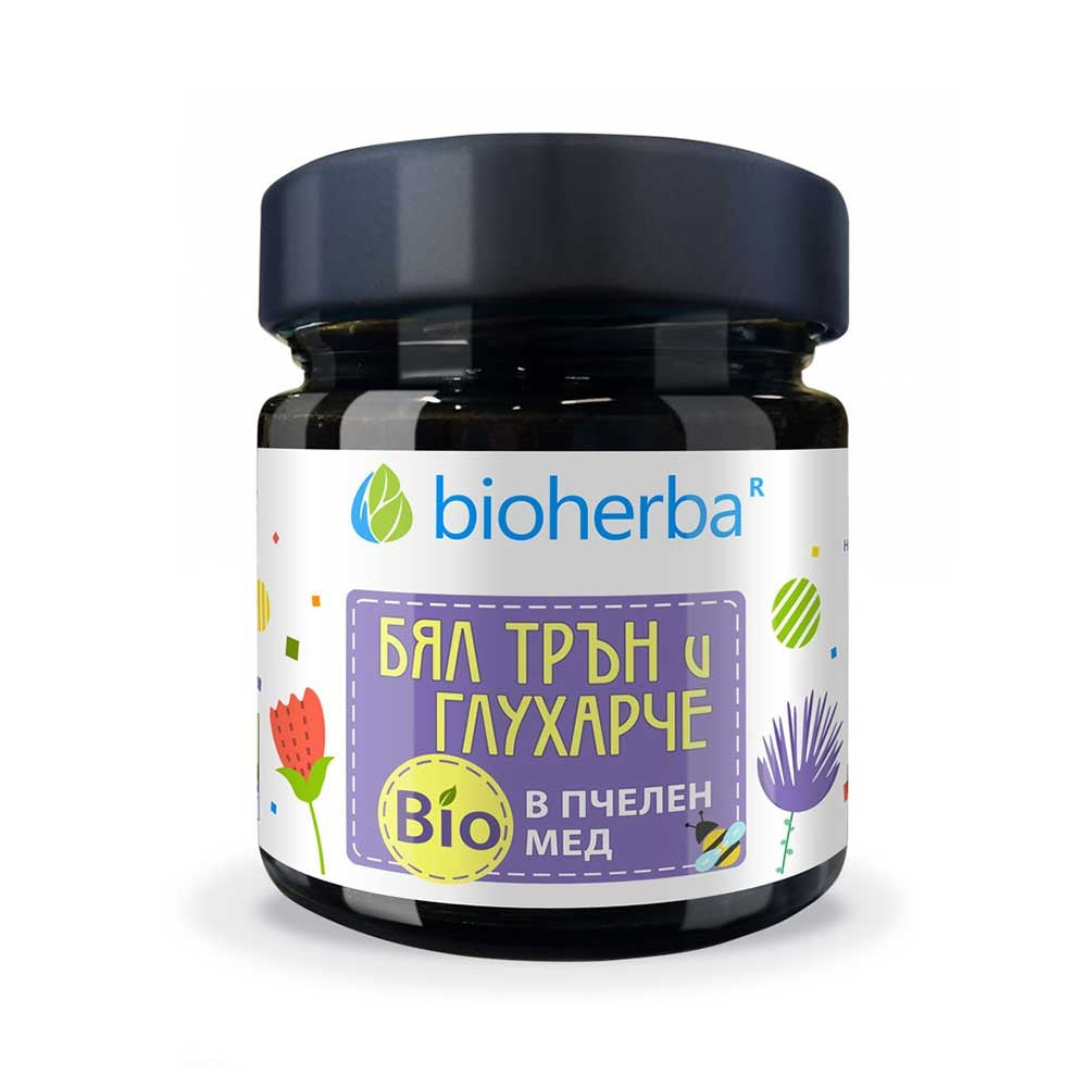 Bioherba Пчелен мед бял трън глухарче 280 гр