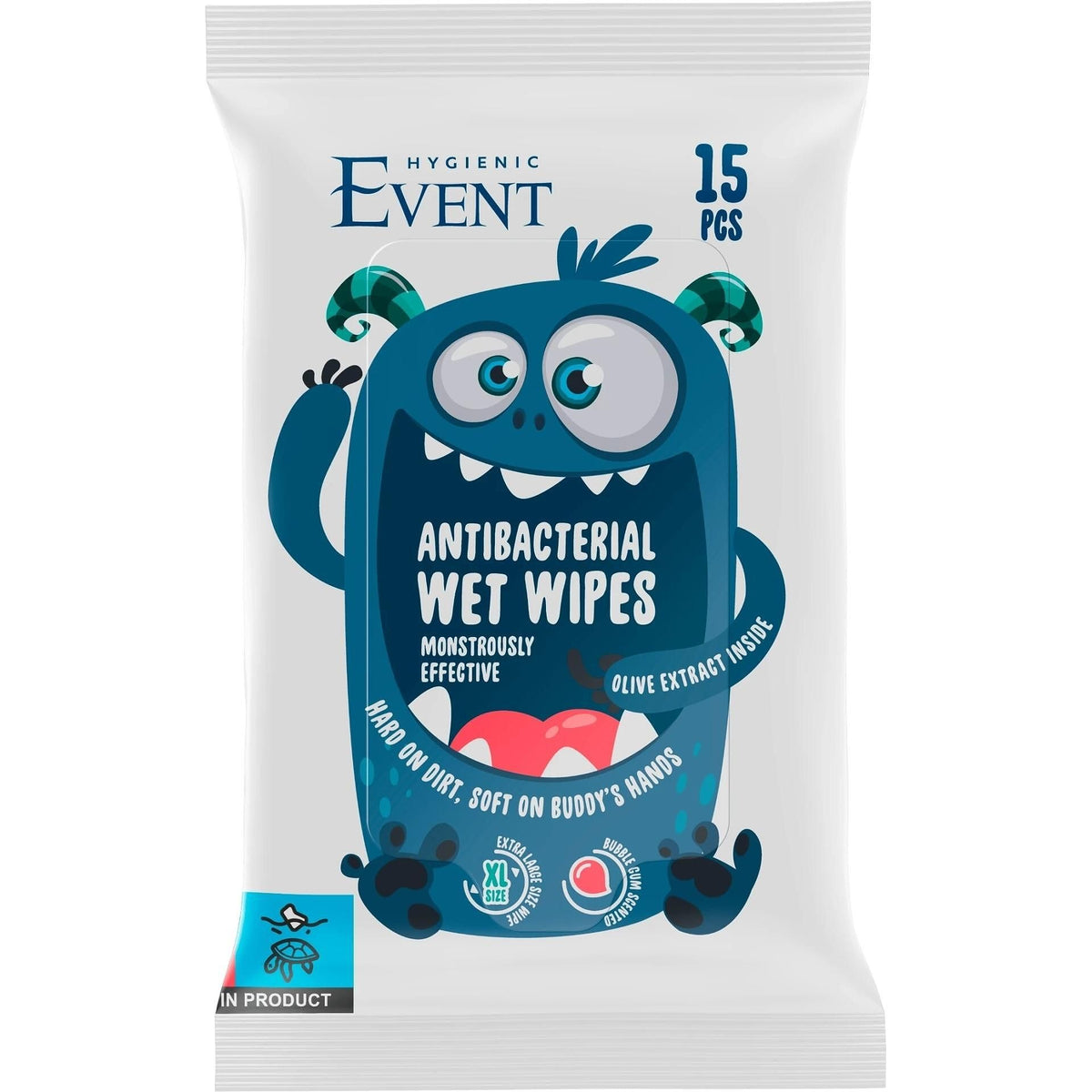 Event Антибактериални детски кърпи, 15 бр.