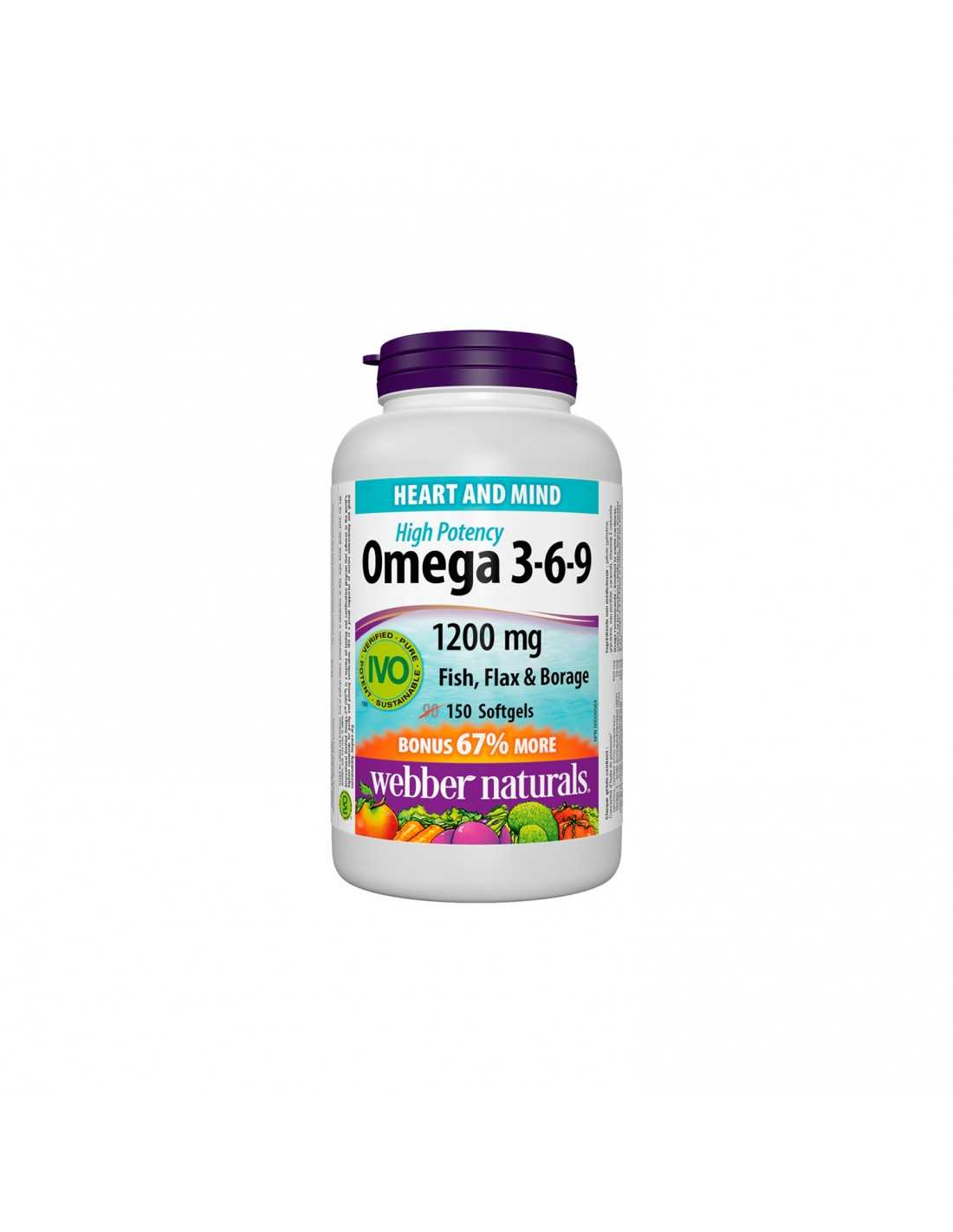 Webber Naturals Омега 3-6-9 1200 мг 150 к